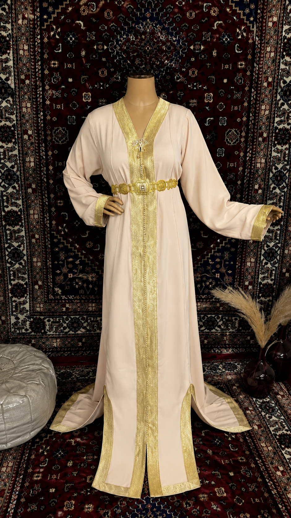 Caftan S01 beige - caftan simple location La Seyne-sur-Mer Toulon