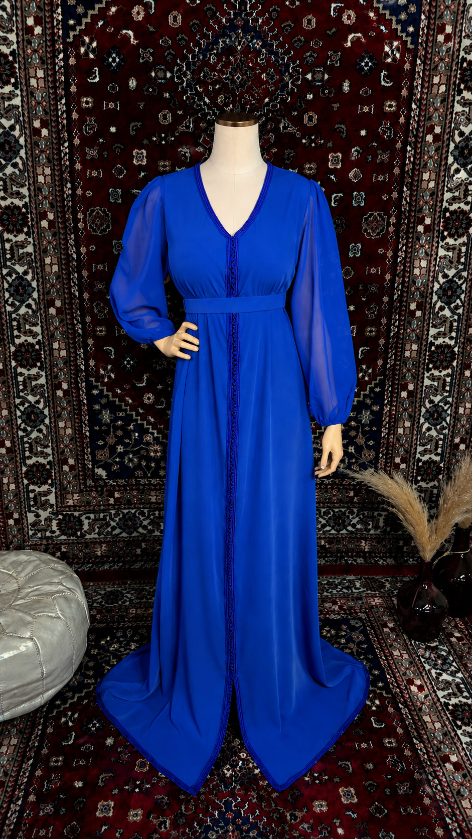 Caftan S08 bleu - caftan simple location La Seyne-sur-Mer Toulon