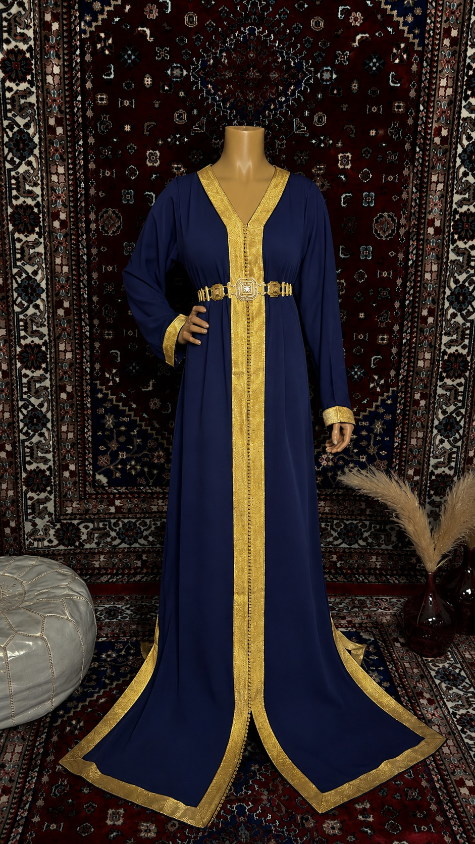 Caftan S09 bleu - caftan simple location La Seyne-sur-Mer Toulon