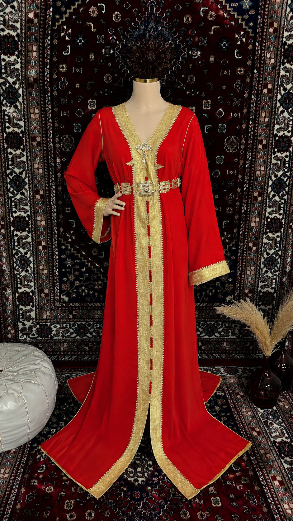 Caftan S13 rouge - caftan simple location La Seyne-sur-Mer Toulon
