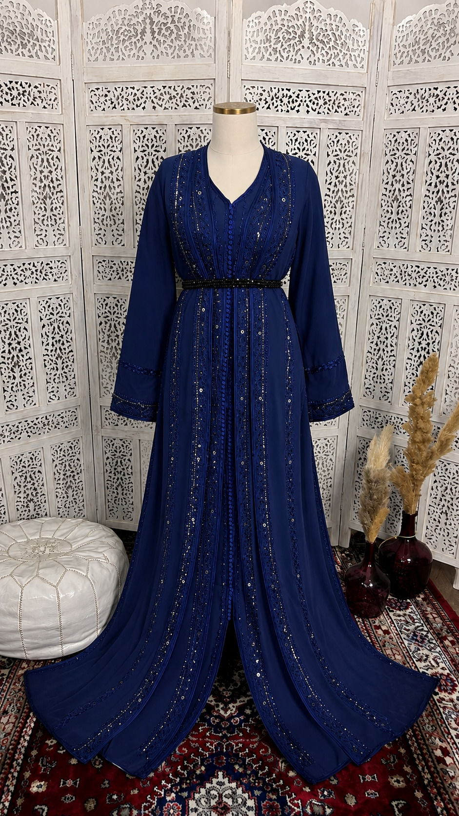 Caftan T02 bleu - caftan mariage location La Seyne-sur-Mer Toulon