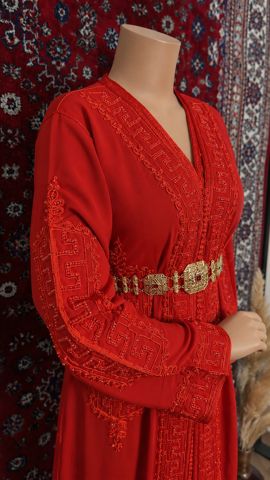Caftan T16 orange - caftan 2 pièces location La Seyne-sur-Mer Toulon
