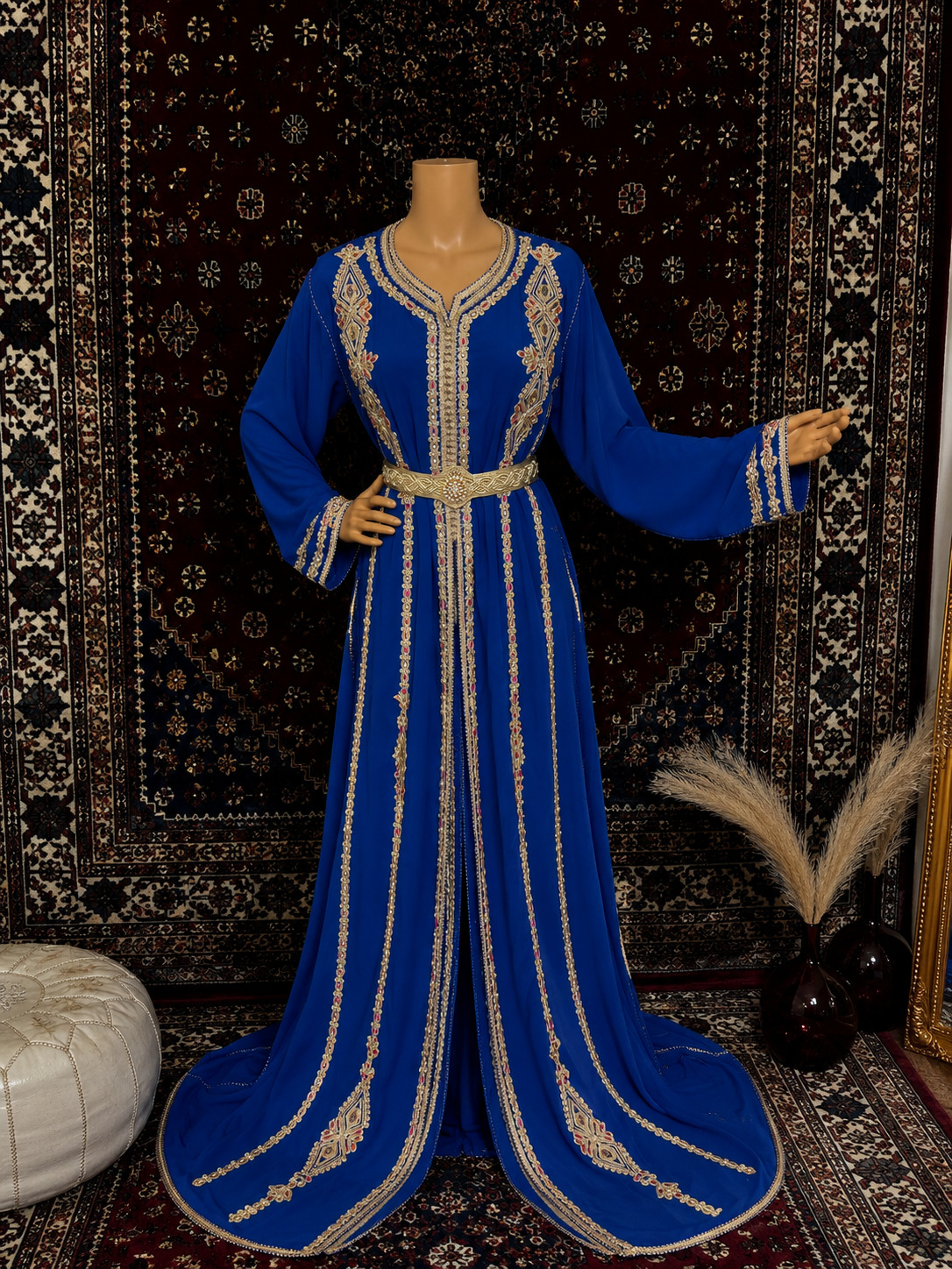 Caftan T25 bleu - caftan 2 pièces location La Seyne-sur-Mer Toulon